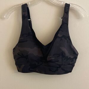 Zyia Active Black Forest Camo with Mesh Adjustable Sports Bra Small